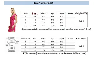 Size chart for the one shoulder bodycon dress showing measurements in centimeters from S to XL