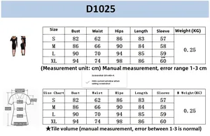 Detailed size chart for the black lace dress showing bust, waist, and length measurements