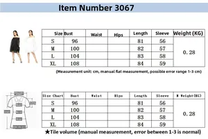Guide des tailles pour la robe sexy à épaules dénudées avec mesures en cm