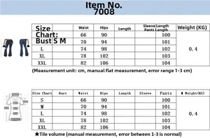 Tableau des tailles détaillé pour jeans évasés avec mesures du S au XXL