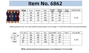 Detailed size chart for sexy V-neck backless party dress with S-XL measurements