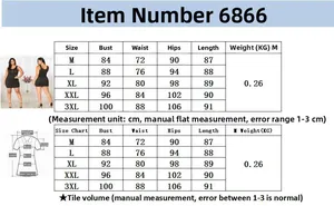 Detailed size chart with measurements for red and white striped off-shoulder slim dress