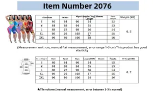 Detailed size chart for women tie dye two-piece set including S to XXL measurements