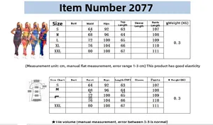 Detailed size chart for women's tie-dye tracksuit set including measurements in centimeters