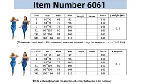 Guide des tailles détaillé pour combinaison bustier en jean avec mesures du S au 3XL