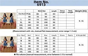 Tabella taglie per abito in denim aderente con orlo a frange dalle taglie S a 3XL