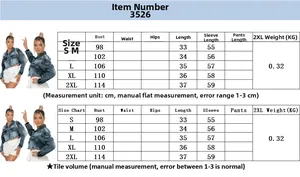 Guide des tailles pour veste courte en jean dégradé avec buste et longueur en cm