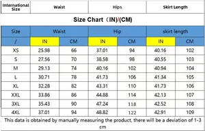 Detailed size chart for high waist flare jeans showing measurements in inches and cm
