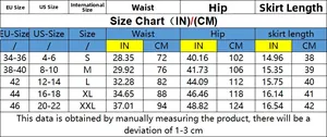 Detailed size chart for women denim shorts showing waist, hip, and length in CM and IN