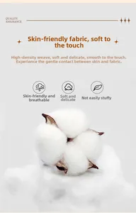 Détail du tissu en coton haute densité montrant une texture respirante et douce sur la peau