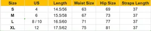 Detailed size chart for lace corset lingerie set including waist and hip measurements