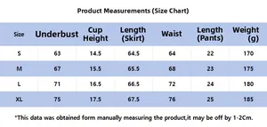 Detailed size chart for sexy leopard print lingerie set with mesh patchwork
