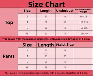 Tableau des tailles détaillé pour ensemble de lingerie en dentelle avec mesures du haut