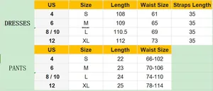 Tableau des tailles détaillé pour le body en dentelle bleu clair et pantalon du S au XL
