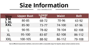 Detailed size information chart for backless halter bikini set with waist belt measurements