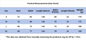 Detailed size chart for lace bodycon dress showing bust, waist, length and weight specs