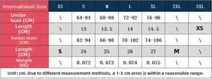 Size chart for women's lingerie set with bust and waist measurements in cm and inches