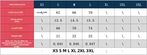 Detailed size chart for lace lingerie set including under bust and waist measurements