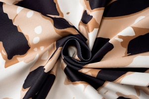 Close-up of zebra pattern fabric detail showing high-quality twill weave texture