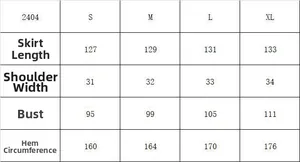 Size chart for printed sleeveless midi dress with measurements from S to XL