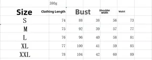 Size chart table for plaid blazer showing measurements for S to XXL in centimeters