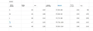 Detailed size chart for women casual velvet set including top and pants from S to XXL