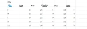 Detailed size chart for leopard print blazer jacket from size S to XXL with measurements