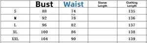 Detailed size chart for backless solid maxi dress showing S to XXL measurements