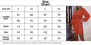 Tableau des tailles en CM pour robe à col en V, dorure et manches lanternes pailletées