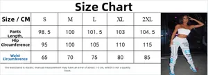 Guide des tailles détaillé pour pantalons de sport imprimés de la taille S à 2XL