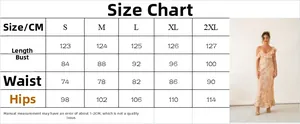 Size chart showing S to 2XL measurements for the sexy irregular ruffle strap dress