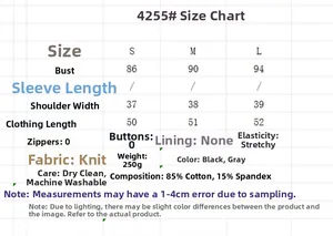 Tabella taglie per gilet in maglia senza maniche con misure S, M, L espresse in centimetri