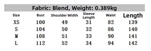 Size guide for pleated midi dress including bust and length in XS to L measurements