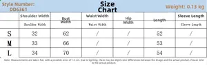 Size chart for women's sleeveless V-neck T-shirt with S to L measurements and weight details