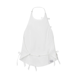 Haut blanc dos nu pour femme avec des nœuds élégants et une bride réglable au cou