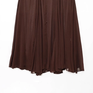Modischer dunkelbrauner, durchscheinender Plissee-Rock aus leichtem Chiffon-Gewebe