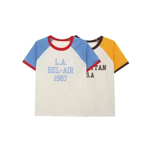 Vintage Raglan T-Shirt im amerikanischen Stil mit L.A. Bel-Air 1987 Aufdruck