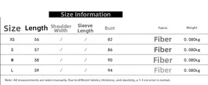 Detailed size guide table for women's satin halter top including length and chest measurements