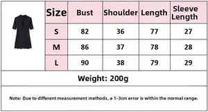 Size chart for lace patchwork bodycon dress including bust, shoulder, and length specs
