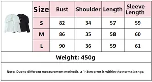 Detailed size chart for women's slim-fit blazer with measurements in centimeters