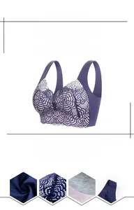 Close-up detail of purple lace bra featuring seamless design and wide shoulder straps