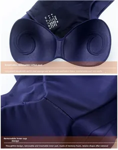 Detail showing the breathable perforated memory foam pad and removable bra insert design