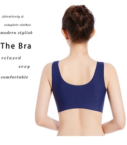 Detail of plus size seamless lace-up bra featuring wide straps and a deep U-shaped back