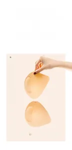 Detail of nude breathable sports bra inserts featuring micro-ventilation and moisture-wicking