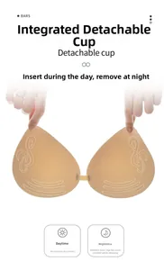 Detail of detachable seamless one-piece bra pads with musical note patterns and front closure