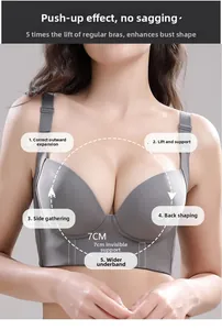 Detail view of full coverage bra with 7cm invisible support band and wide side wings