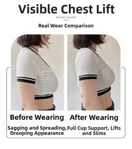 Side view comparison of high-support bra showing lifting effect and smooth side profile