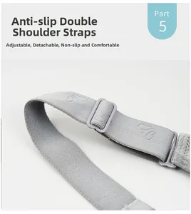 Adjustable non-slip shoulder straps with textured surface for plus size bras