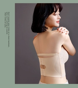 Detailed back view of strapless push-up bra featuring heart cutout and lace details