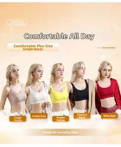 Détails de cinq options de couleur pour soutiens-gorge sans couture grande taille